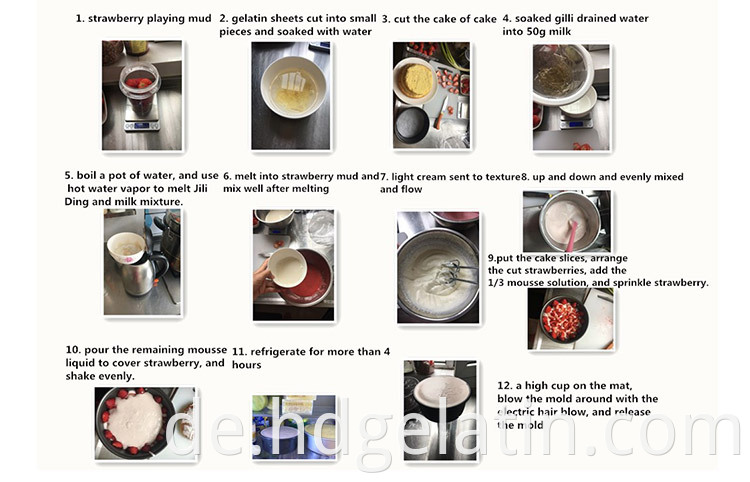 Bio -Gelatine Essbare Gelatine Blätter Preis Gelatine Film